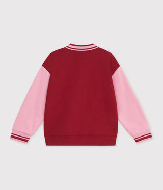 Children's Varsity-Style Jacket in Colourblock Cotton