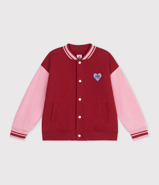 Children's Varsity-Style Jacket in Colourblock Cotton