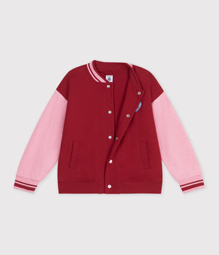 Children's Varsity-Style Jacket in Colourblock Cotton