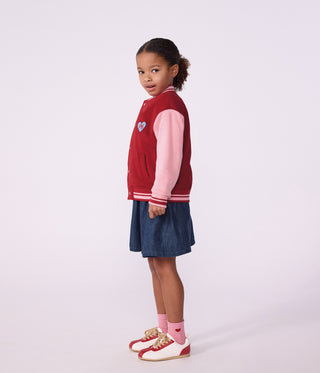 Children's Varsity-Style Jacket in Colourblock Cotton