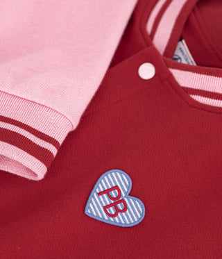 Children's Varsity-Style Jacket in Colourblock Cotton