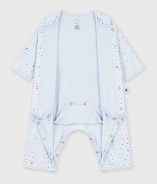 Babies' Footless Cotton Bodysuitjamas Printed with Stars