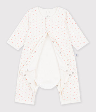 Babies' Footless Cotton Flower Print Bodysuit