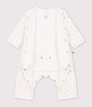 Babies' Footless Cotton Flower Print Bodysuit