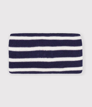 Babies' Stripy Fleece-Lined Knitted Snood