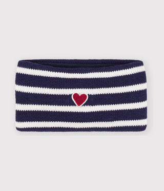 Babies' Stripy Fleece-Lined Knitted Snood