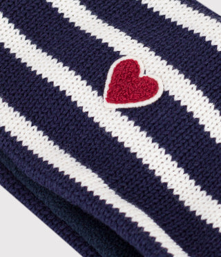 Babies' Stripy Fleece-Lined Knitted Snood