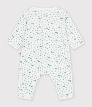 Babies' Footless Fox-Print Cotton Pyjama Suit