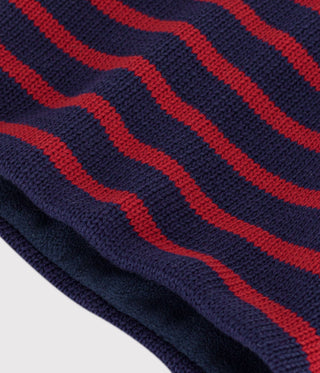 Children's Stripy Fleece-Lined Knitted Snood