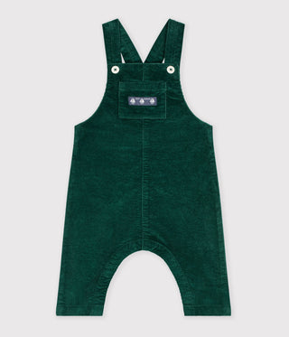 Babies' Long-Leg Dungarees in Plain Corduroy