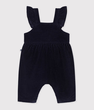 Babies' Long-Leg Dungarees in Plain Corduroy