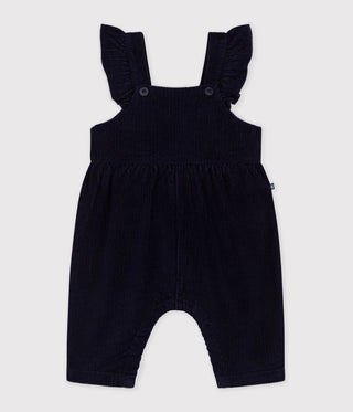 Babies' Long-Leg Dungarees in Plain Corduroy