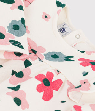 Babies' Long Sleeved Floral-Print Cotton Dress