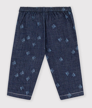 Babies' Trousers in Boat Print Denim