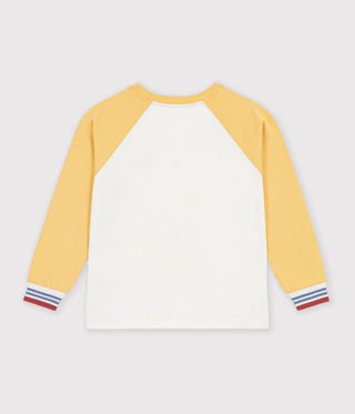 Children's Long-Sleeved Colourblock Cotton T-Shirt