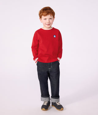 Children's Long-Sleeved Plain Cotton T-Shirt