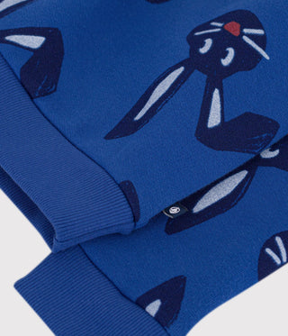 Children's Bunny Print Cotton Sweatshirt