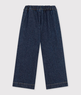 Girls' Wide-Leg Denim Trousers