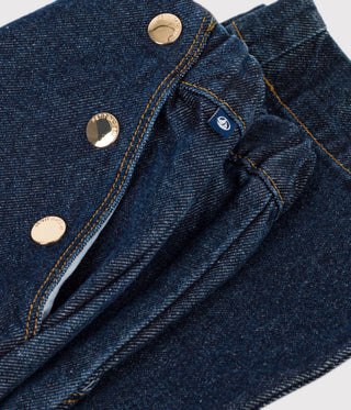 Girls' Wide-Leg Denim Trousers