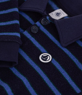 Children's Stripy Cotton Polo Neck Sweatshirt