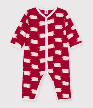Babies' Sheep Printed Cotton Long Jumpsuit