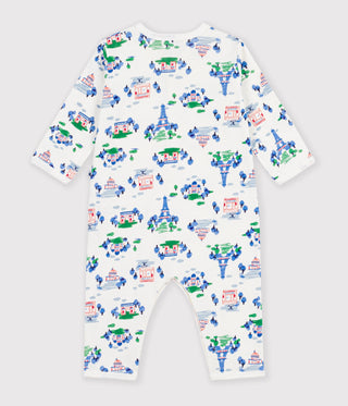 Babies' Footless Cotton Pyjamas with Paris Print