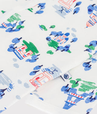Babies' Footless Cotton Pyjamas with Paris Print