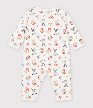 Babies' Animal-Print Cotton Long Jumpsuit