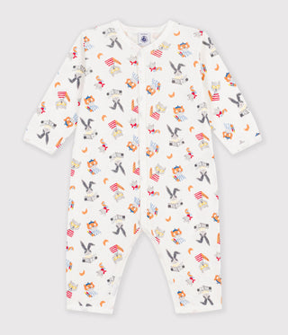 Babies' Animal-Print Cotton Long Jumpsuit