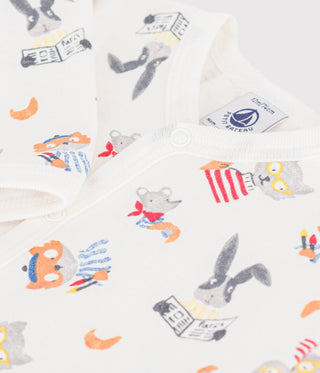 Babies' Animal-Print Cotton Long Jumpsuit
