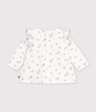 Babies' Long-Sleeved Floral-Print Cotton Blouse