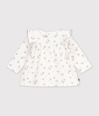 Babies' Long-Sleeved Floral-Print Cotton Blouse