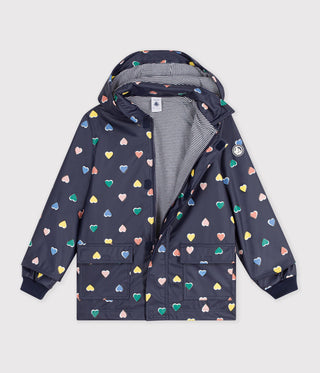 Children's Heart Print Raincoat