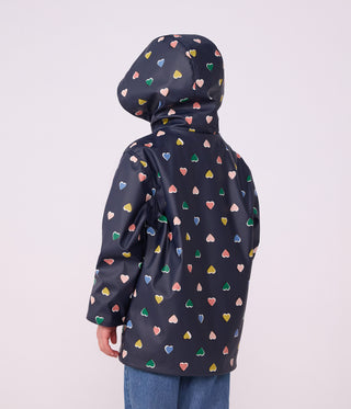 Children's Heart Print Raincoat