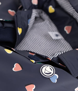 Children's Heart Print Raincoat