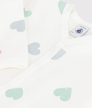 Babies' Heart-Print Cotton Long Jumpsuit