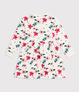 Girls' Sleeveless Cotton Dress with Flowers