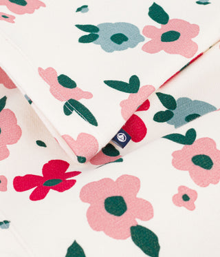 Girls' Sleeveless Cotton Dress with Flowers