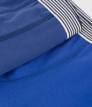 Junior Boxers in Plain Cotton and Elastane - 2-Pack