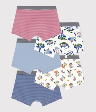 Boys' Printed Cotton Boxers - 5-Pack