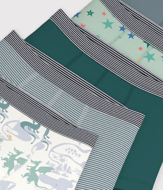 Boys' Printed Cotton Boxers - 5-Pack