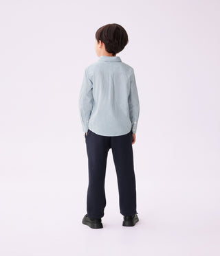Boys' Stripy Cotton Shirt