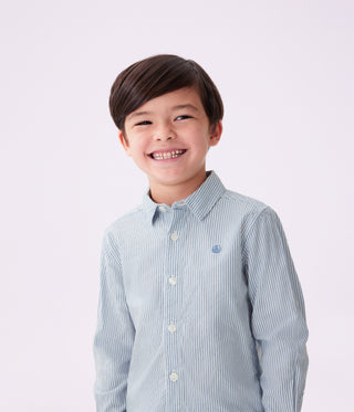 Boys' Stripy Cotton Shirt