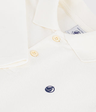 Children's Plain Long-Sleeved Cotton Polo Shirt