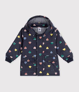 Babies' Heart Print Iconic Heart Print Raincoat