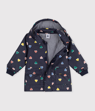 Babies' Heart Print Iconic Heart Print Raincoat