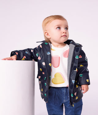 Babies' Heart Print Iconic Heart Print Raincoat