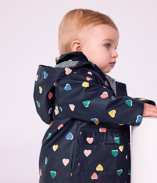 Babies' Heart Print Iconic Heart Print Raincoat
