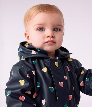 Babies' Heart Print Iconic Heart Print Raincoat