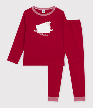 Children's Sheep Printed Long-Sleeved Cotton Pyjamas